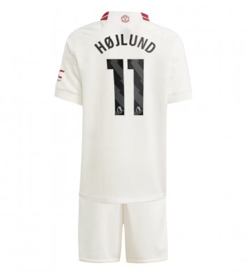 Maillot de foot Manchester United Rasmus Hojlund #11 Troisième enfant 2023-24 Manches Courte (+ pantalon court)